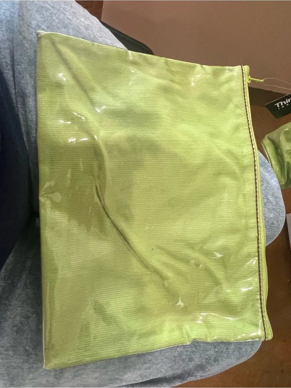 Shiny Lime Green lamenant Luxury  Diaper Bag with Buckle